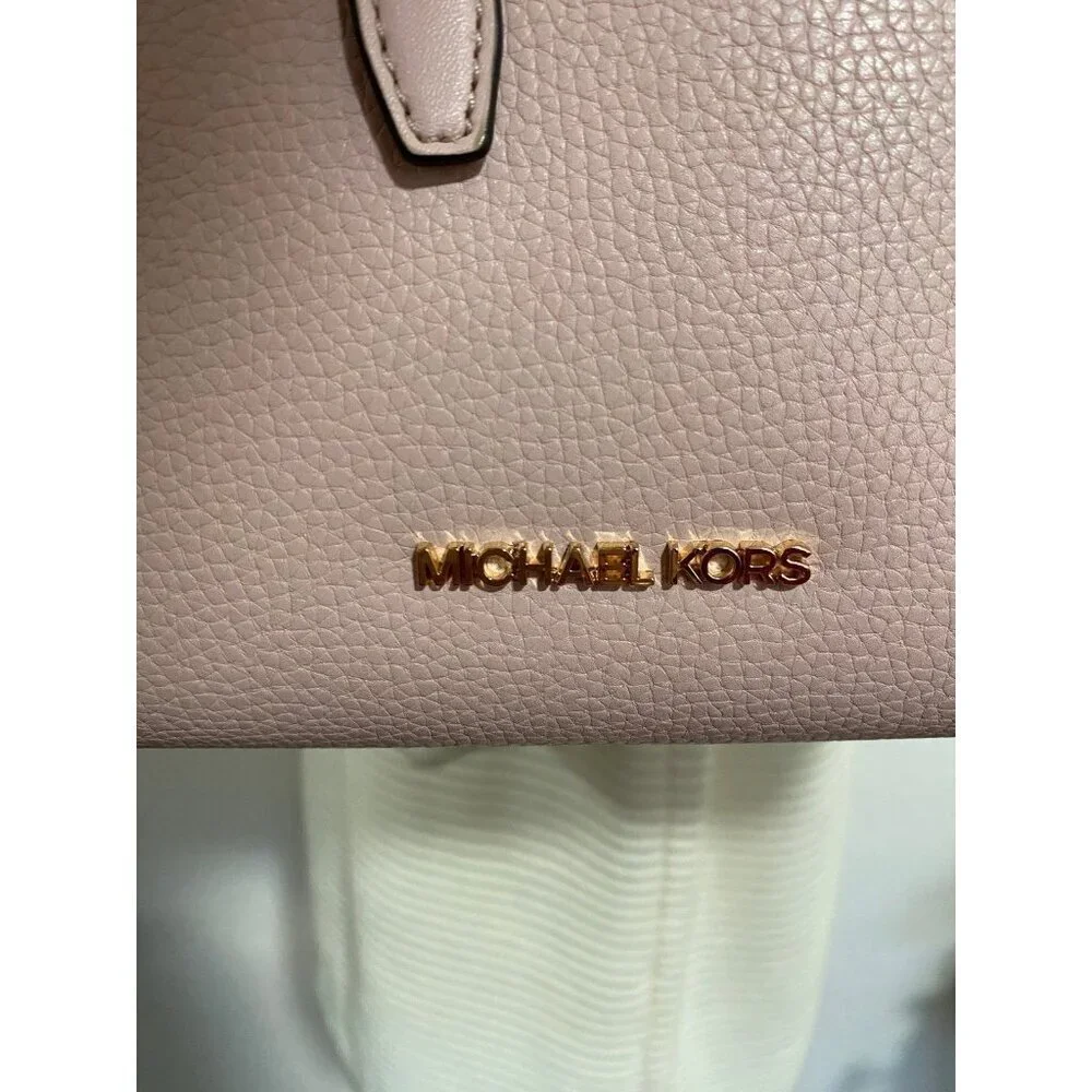 NWT Michael Kors Emilia Large East West Tote Bag Powder Blush Leather $558